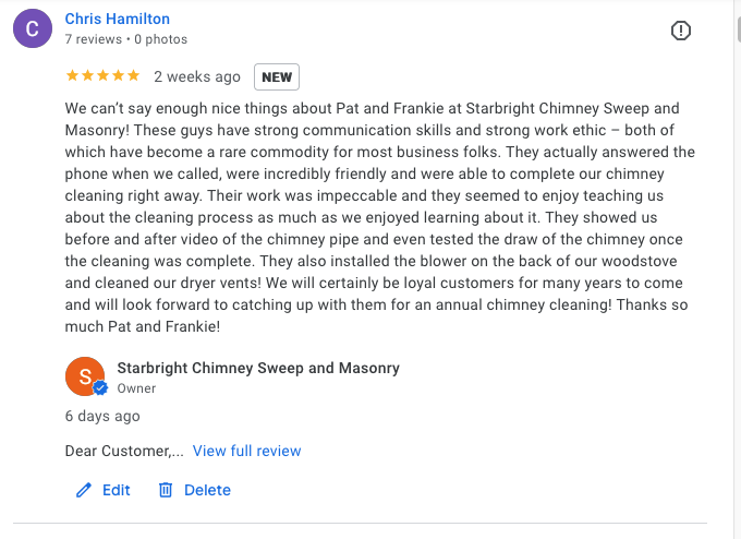 Starbright Chimney reviews